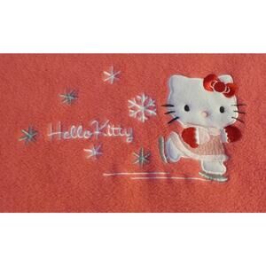 HELLO KITTY Sanrio Fleece Mid Calf Granny Pajama Dress Gown Long Sleeve Medium